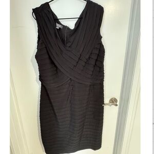 Dress Barn - Pleated black dress 22W